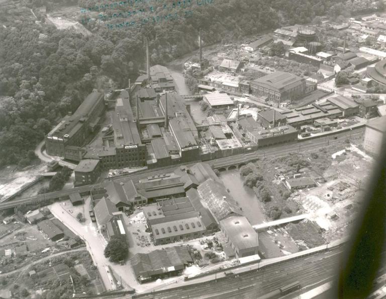 Luftaufnahme der Schraubenfabrik in Hagen