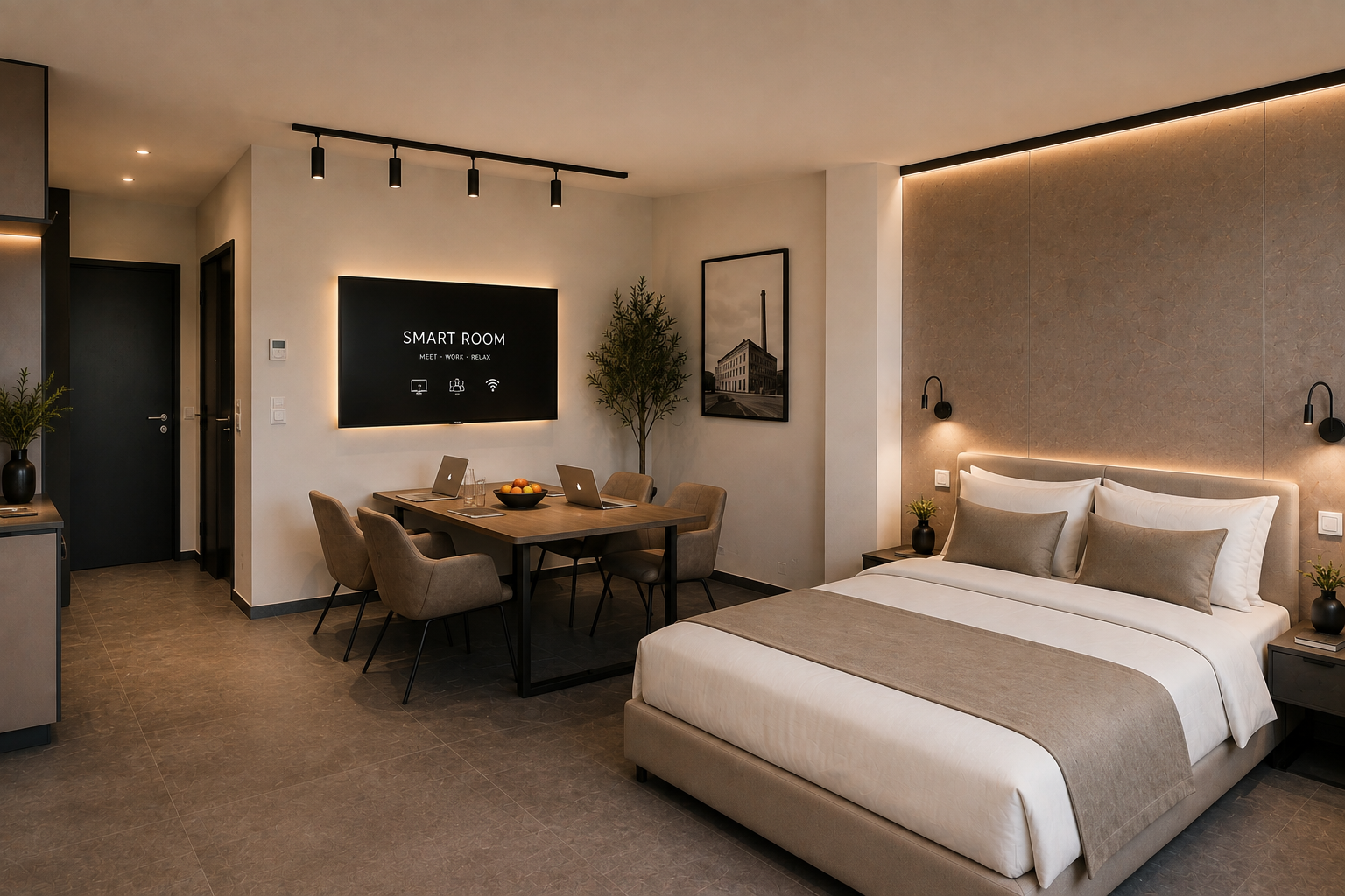 Smart Room im Hotel der Alten Schraubenfabrik in Hagen